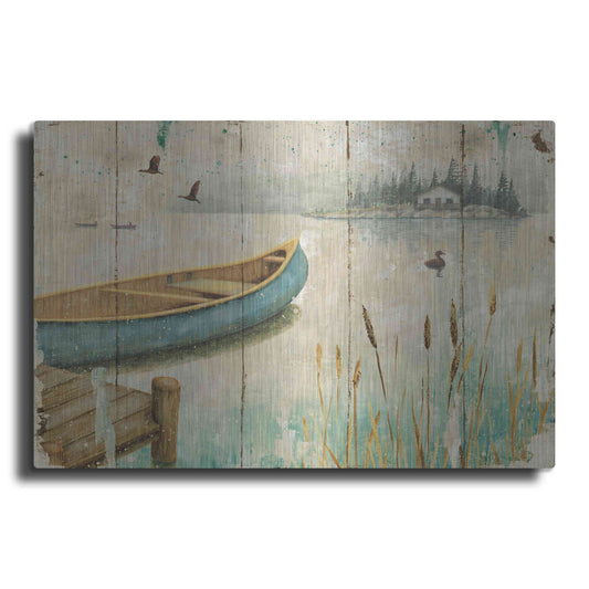 Luxe Metal Art 'Waterside V' by Daphne Brissonet, Metal Wall Art