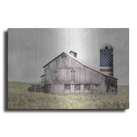 Luxe Metal Art 'One Land, One Flag' by Lori Deiter, Metal Wall Art