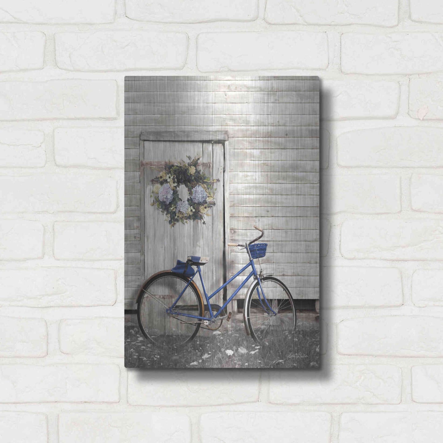 Luxe Metal Art 'Life is Like Riding a Bike' by Lori Deiter, Metal Wall Art,12x16