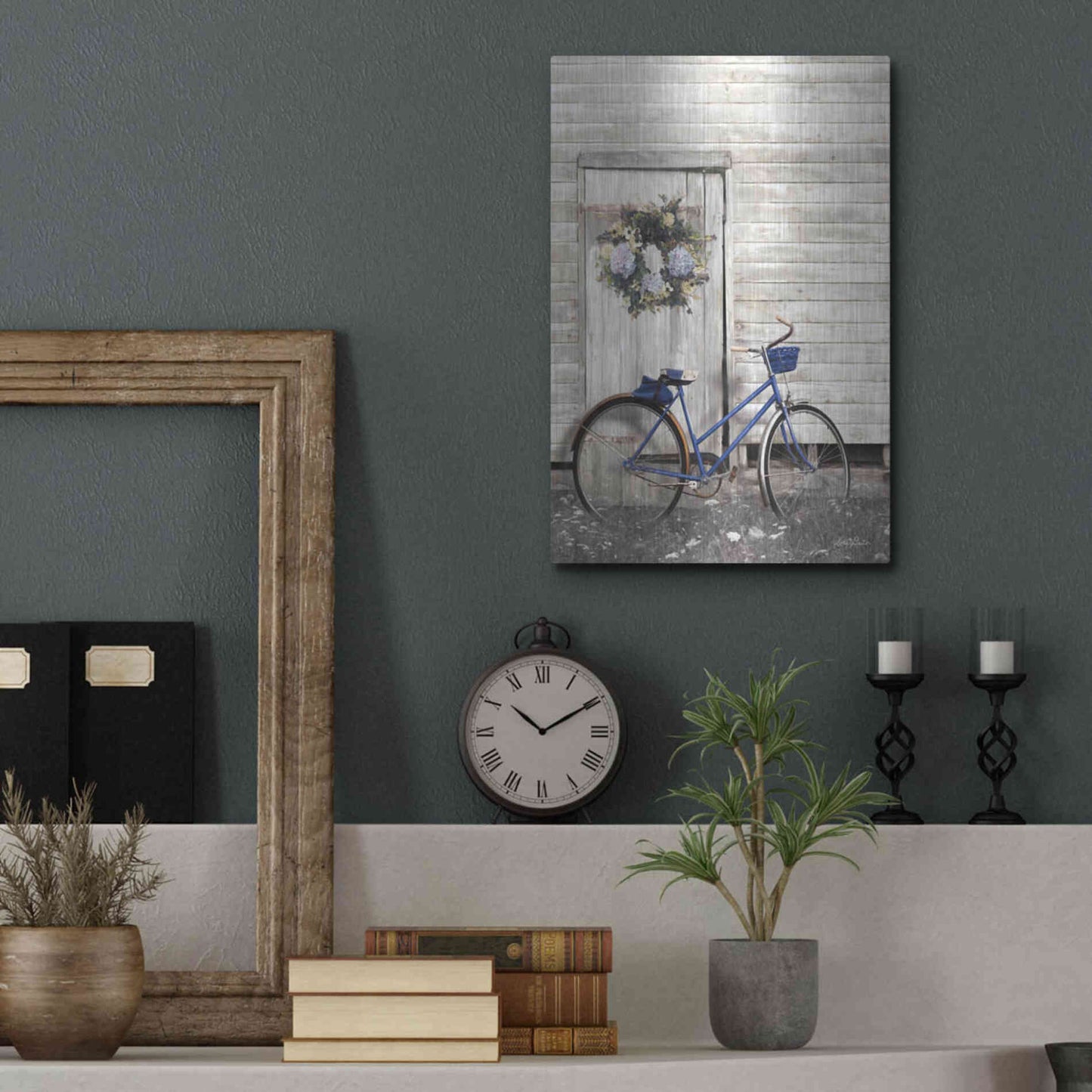 Luxe Metal Art 'Life is Like Riding a Bike' by Lori Deiter, Metal Wall Art,12x16