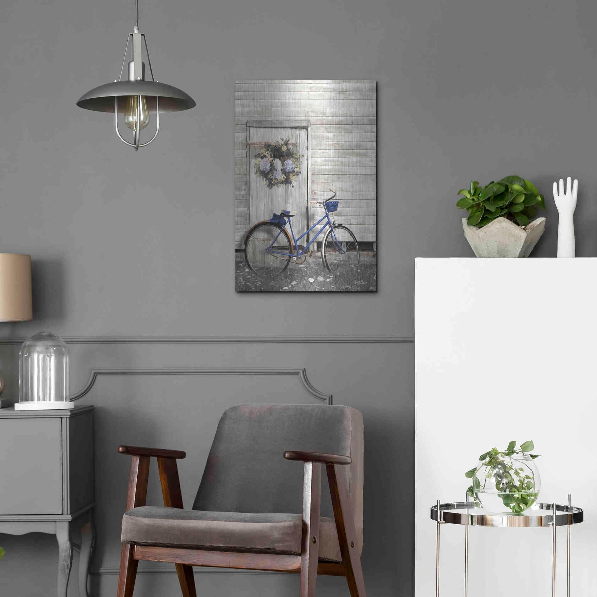 Luxe Metal Art 'Life is Like Riding a Bike' by Lori Deiter, Metal Wall Art,16x24