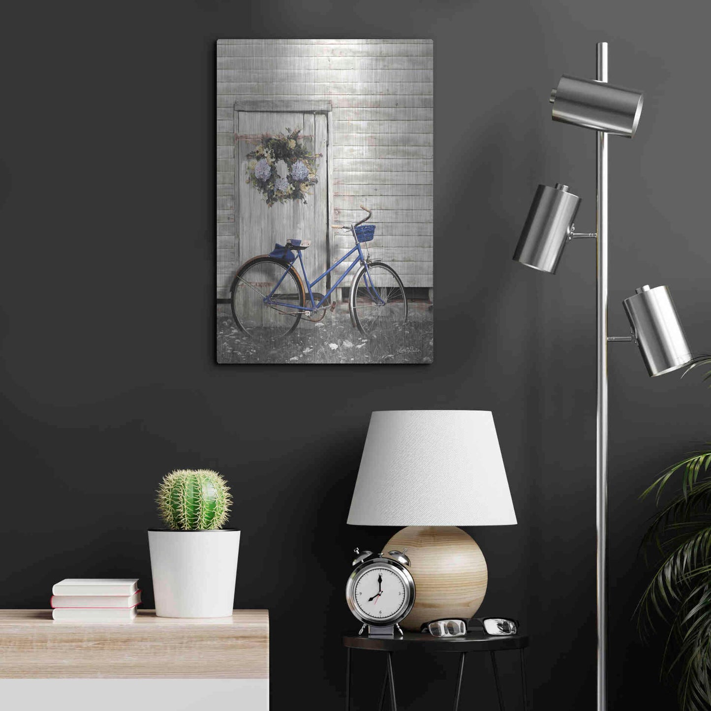Luxe Metal Art 'Life is Like Riding a Bike' by Lori Deiter, Metal Wall Art,16x24