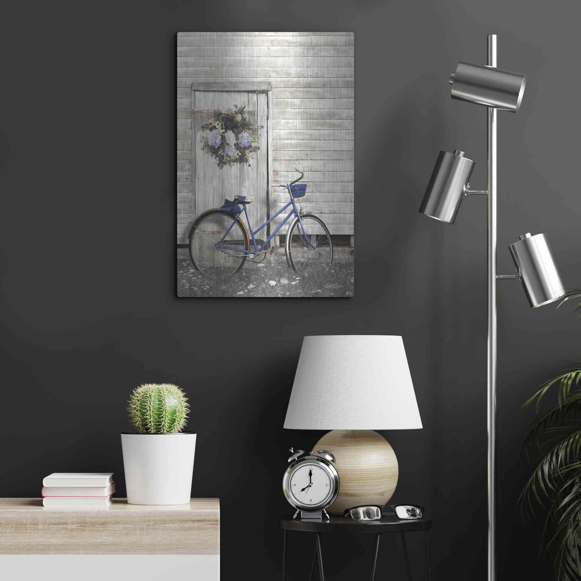 Luxe Metal Art 'Life is Like Riding a Bike' by Lori Deiter, Metal Wall Art,16x24