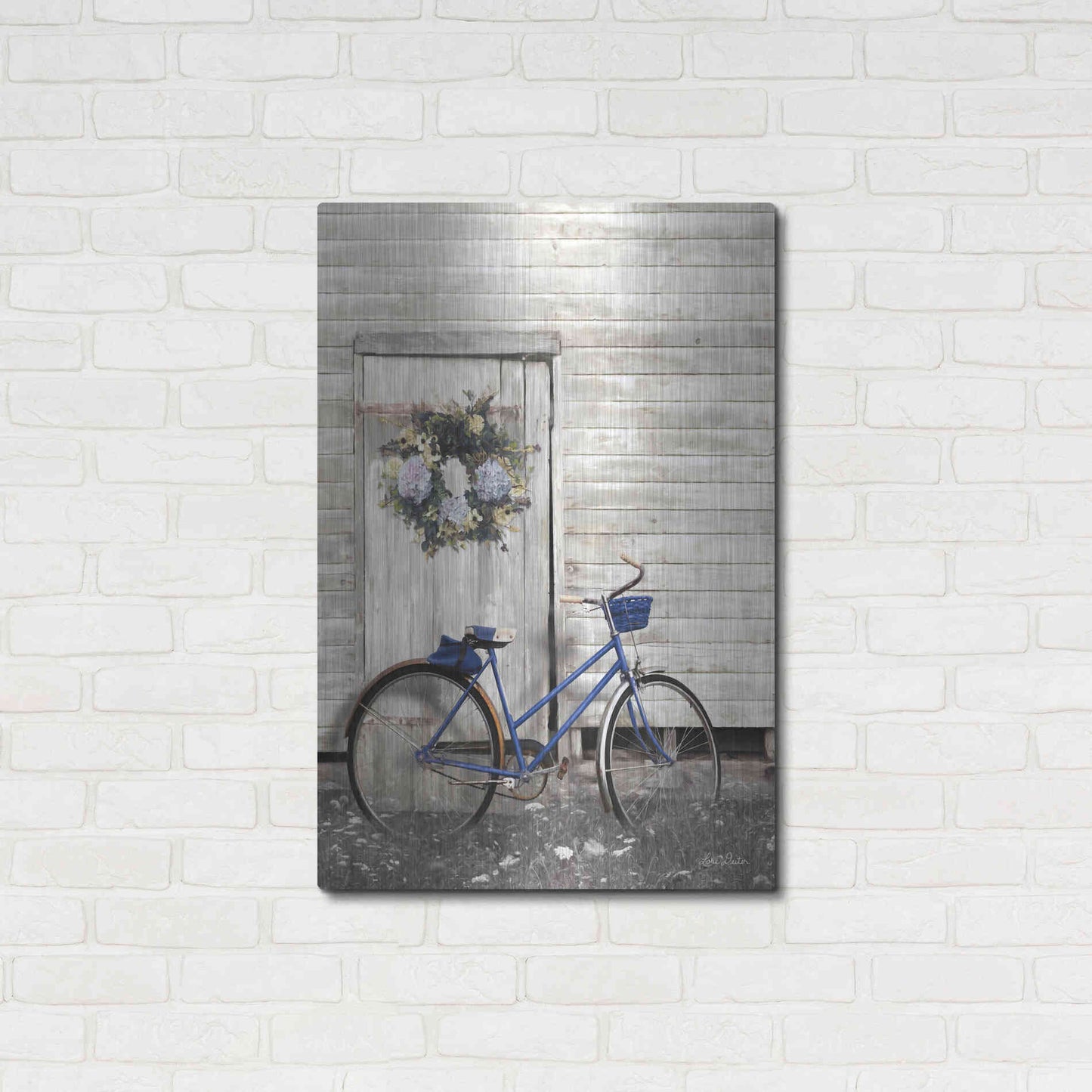 Luxe Metal Art 'Life is Like Riding a Bike' by Lori Deiter, Metal Wall Art,24x36