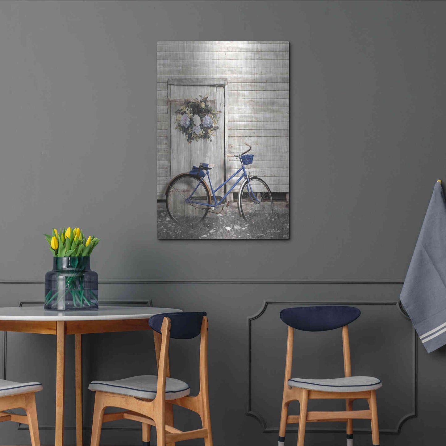 Luxe Metal Art 'Life is Like Riding a Bike' by Lori Deiter, Metal Wall Art,24x36