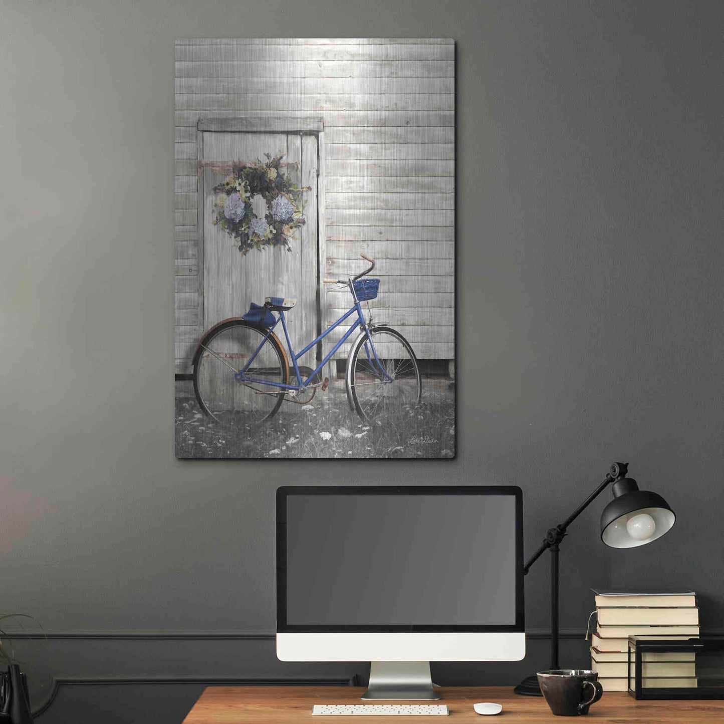 Luxe Metal Art 'Life is Like Riding a Bike' by Lori Deiter, Metal Wall Art,24x36