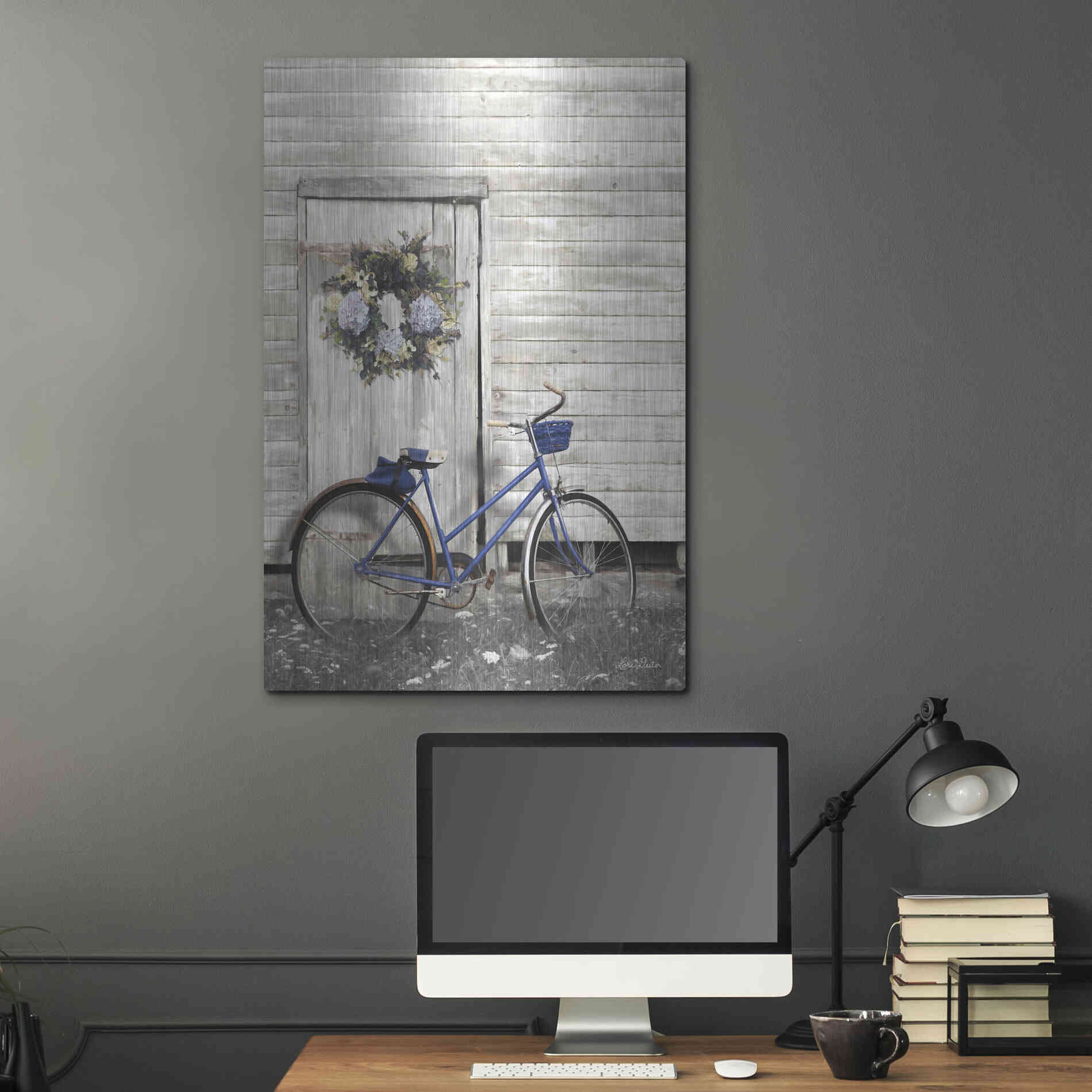Luxe Metal Art 'Life is Like Riding a Bike' by Lori Deiter, Metal Wall Art,24x36