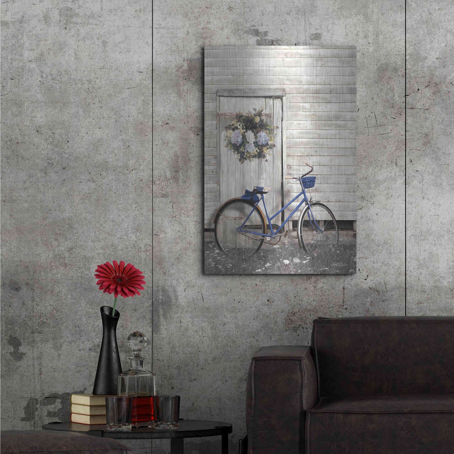Luxe Metal Art 'Life is Like Riding a Bike' by Lori Deiter, Metal Wall Art,24x36