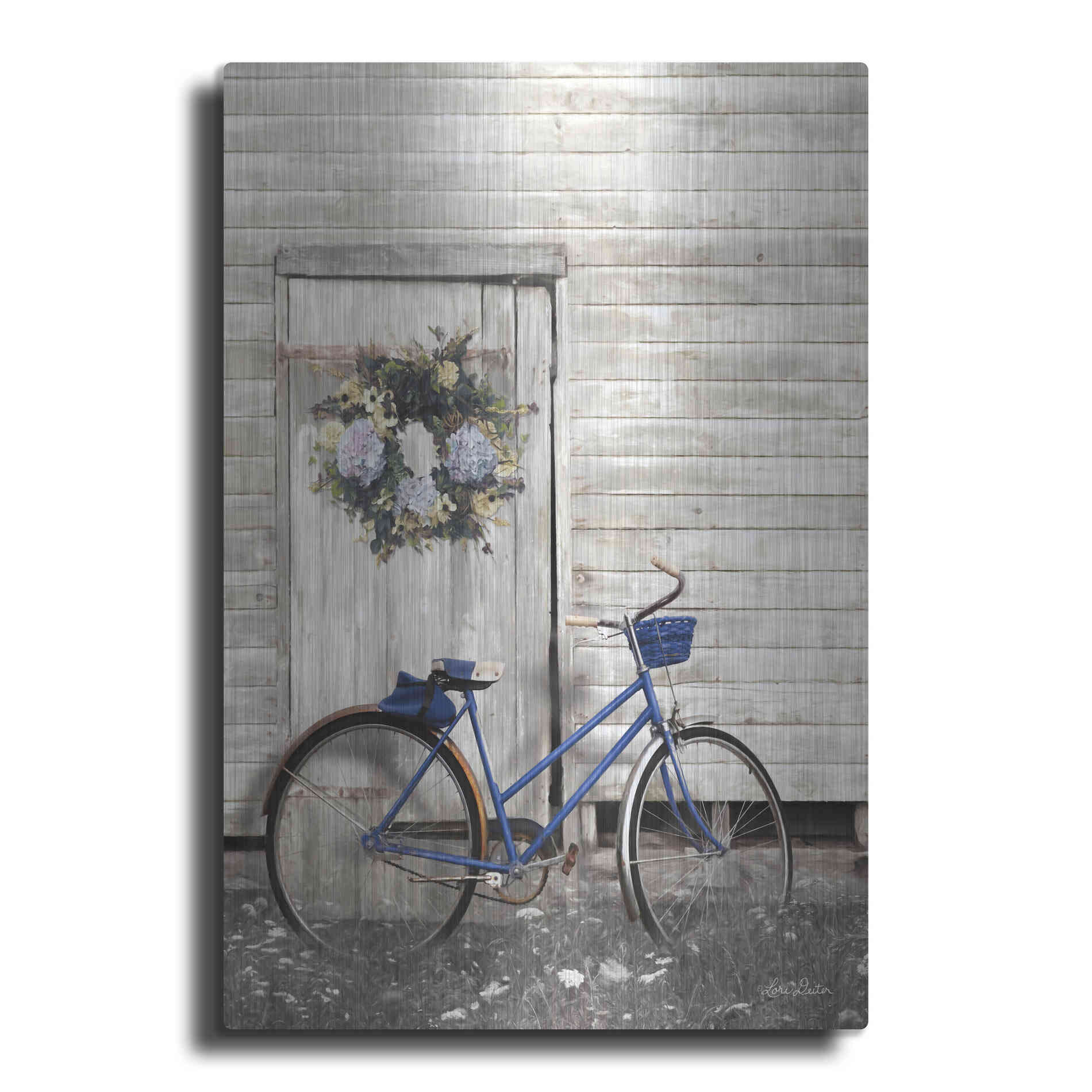 Luxe Metal Art 'Life is Like Riding a Bike' by Lori Deiter, Metal Wall Art