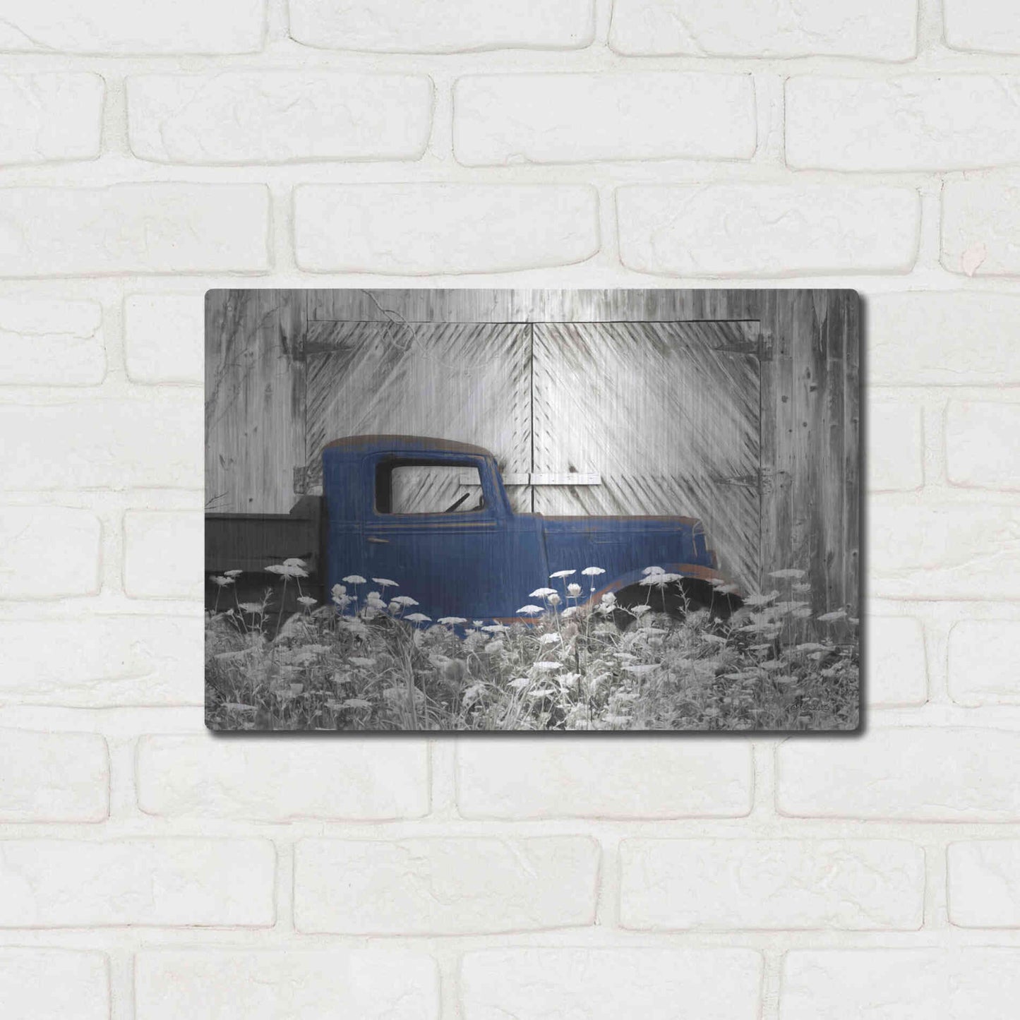 Luxe Metal Art 'Age is a Work of Art' by Lori Deiter, Metal Wall Art,16x12