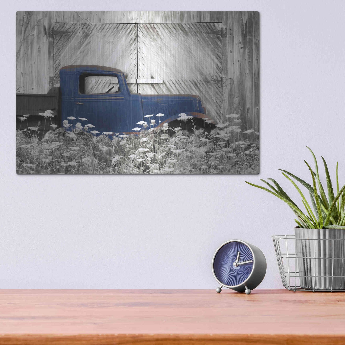 Luxe Metal Art 'Age is a Work of Art' by Lori Deiter, Metal Wall Art,16x12