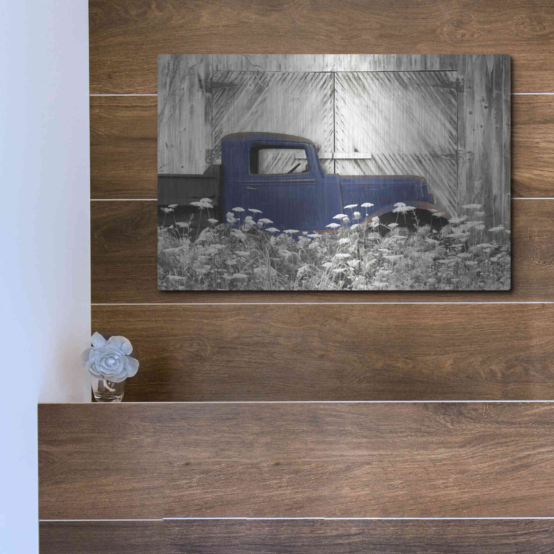 Luxe Metal Art 'Age is a Work of Art' by Lori Deiter, Metal Wall Art,16x12