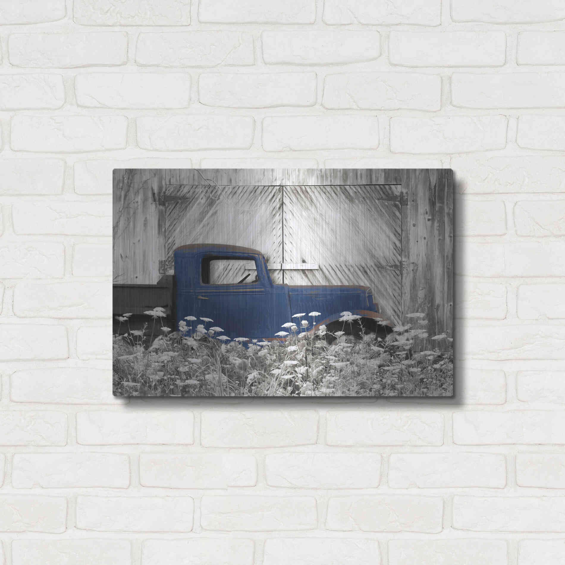 Luxe Metal Art 'Age is a Work of Art' by Lori Deiter, Metal Wall Art,24x16