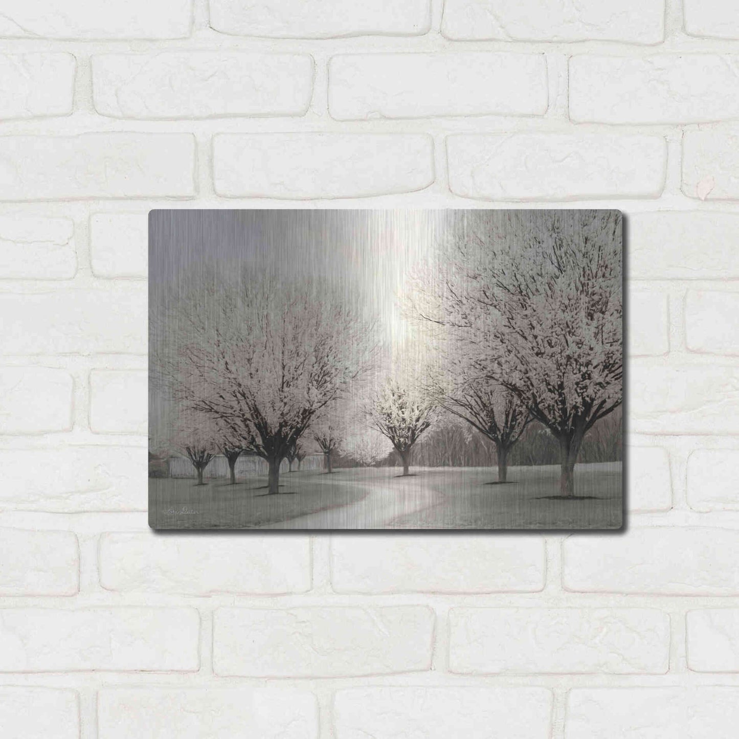 Luxe Metal Art 'In Full Bloom' by Lori Deiter, Metal Wall Art,16x12