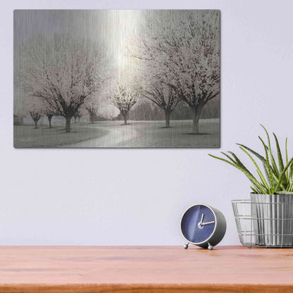 Luxe Metal Art 'In Full Bloom' by Lori Deiter, Metal Wall Art,16x12