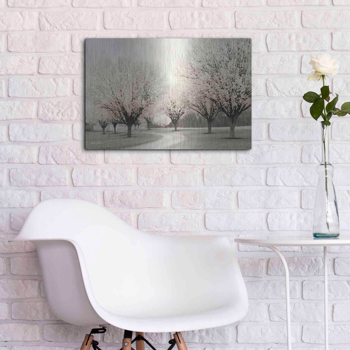 Luxe Metal Art 'In Full Bloom' by Lori Deiter, Metal Wall Art,24x16