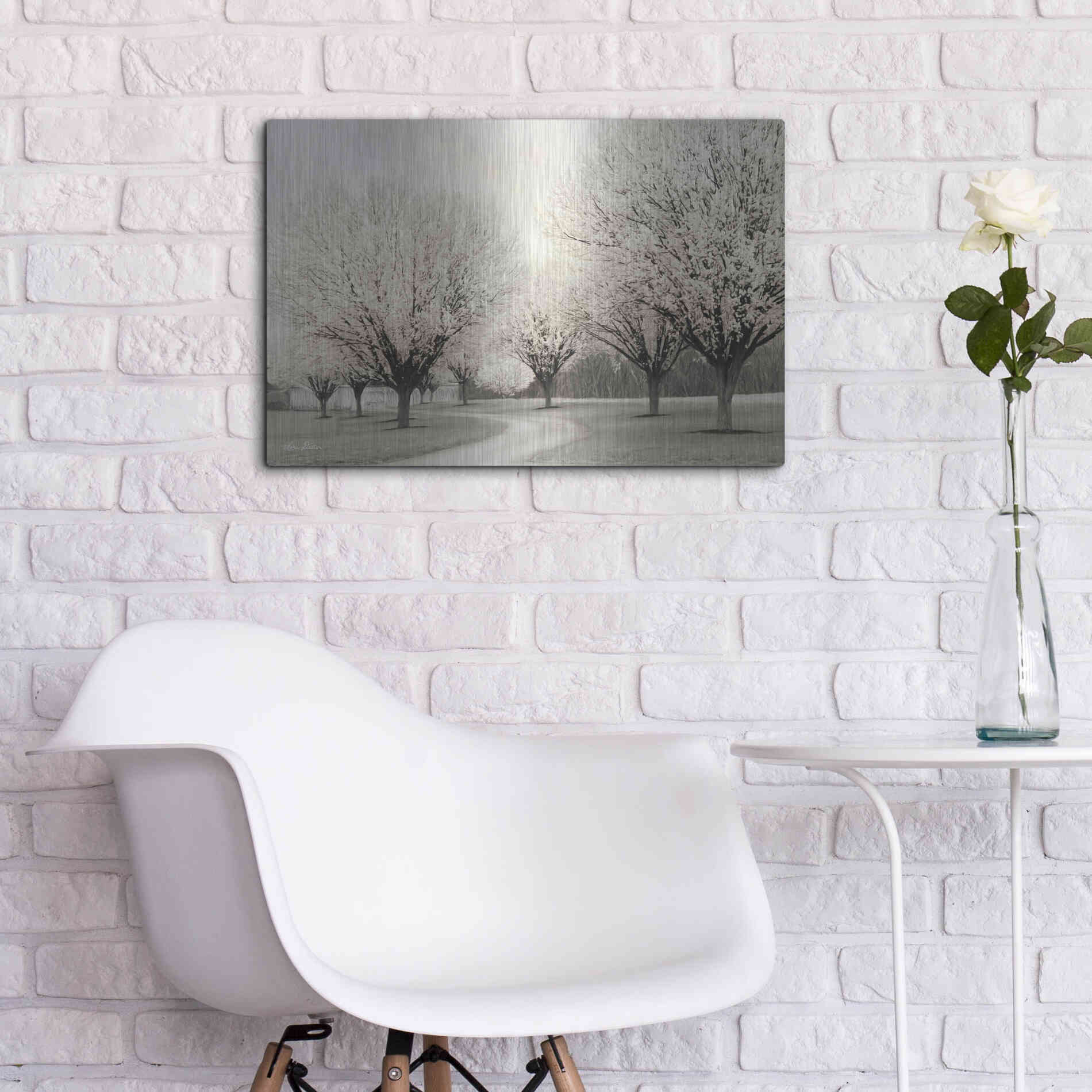 Luxe Metal Art 'In Full Bloom' by Lori Deiter, Metal Wall Art,24x16