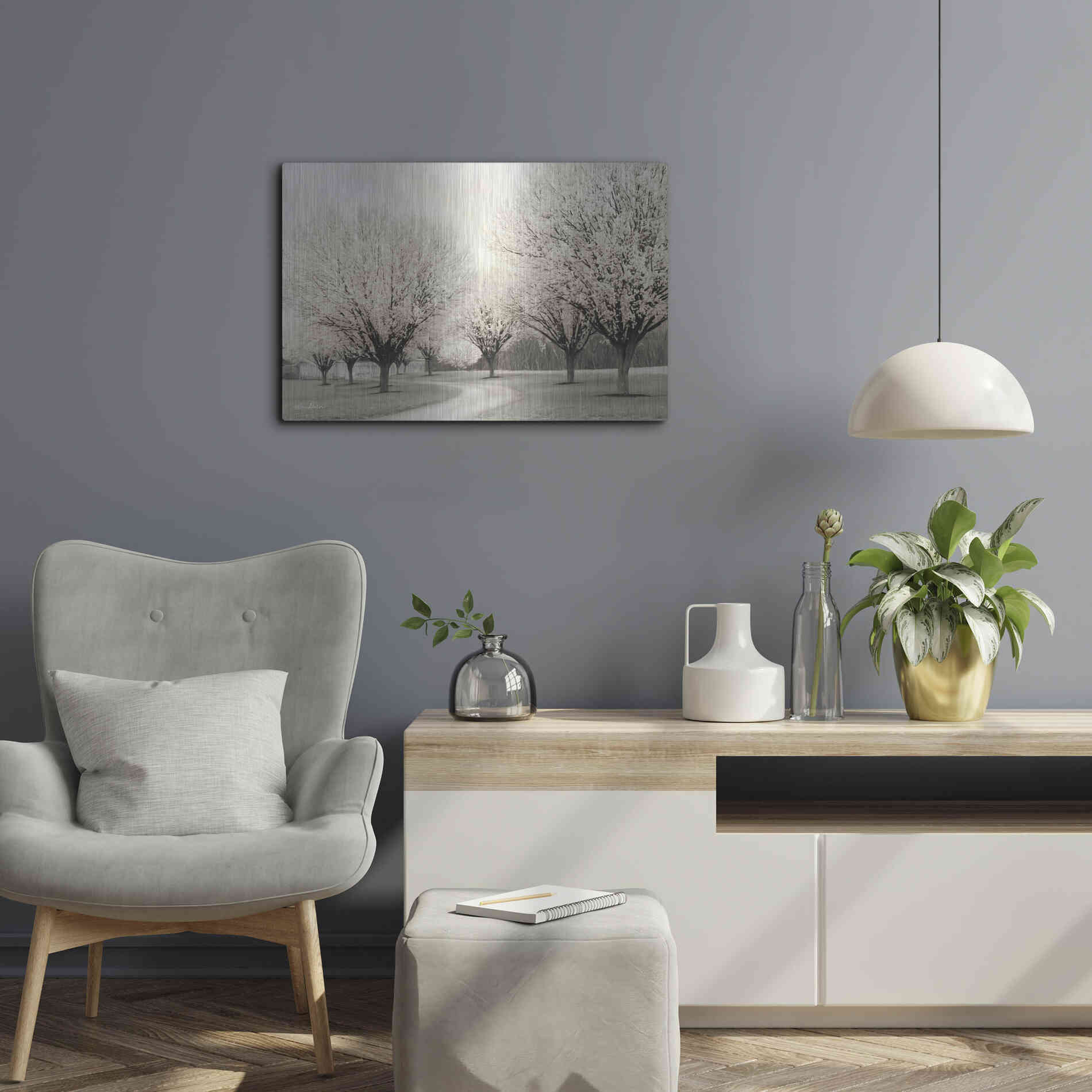 Luxe Metal Art 'In Full Bloom' by Lori Deiter, Metal Wall Art,24x16