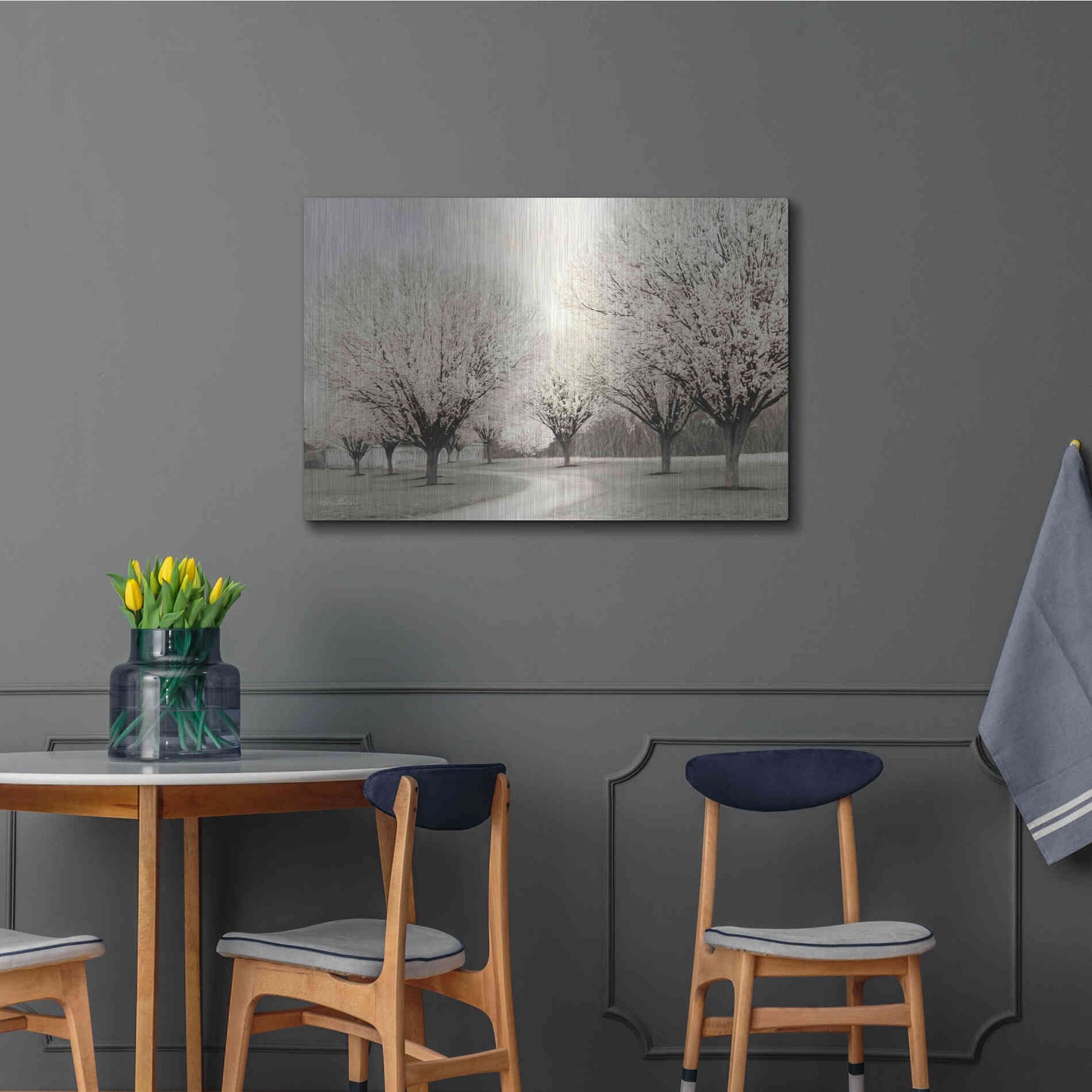 Luxe Metal Art 'In Full Bloom' by Lori Deiter, Metal Wall Art,36x24