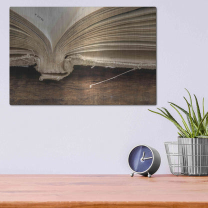 Luxe Metal Art 'Page 108' by Lori Deiter, Metal Wall Art,16x12