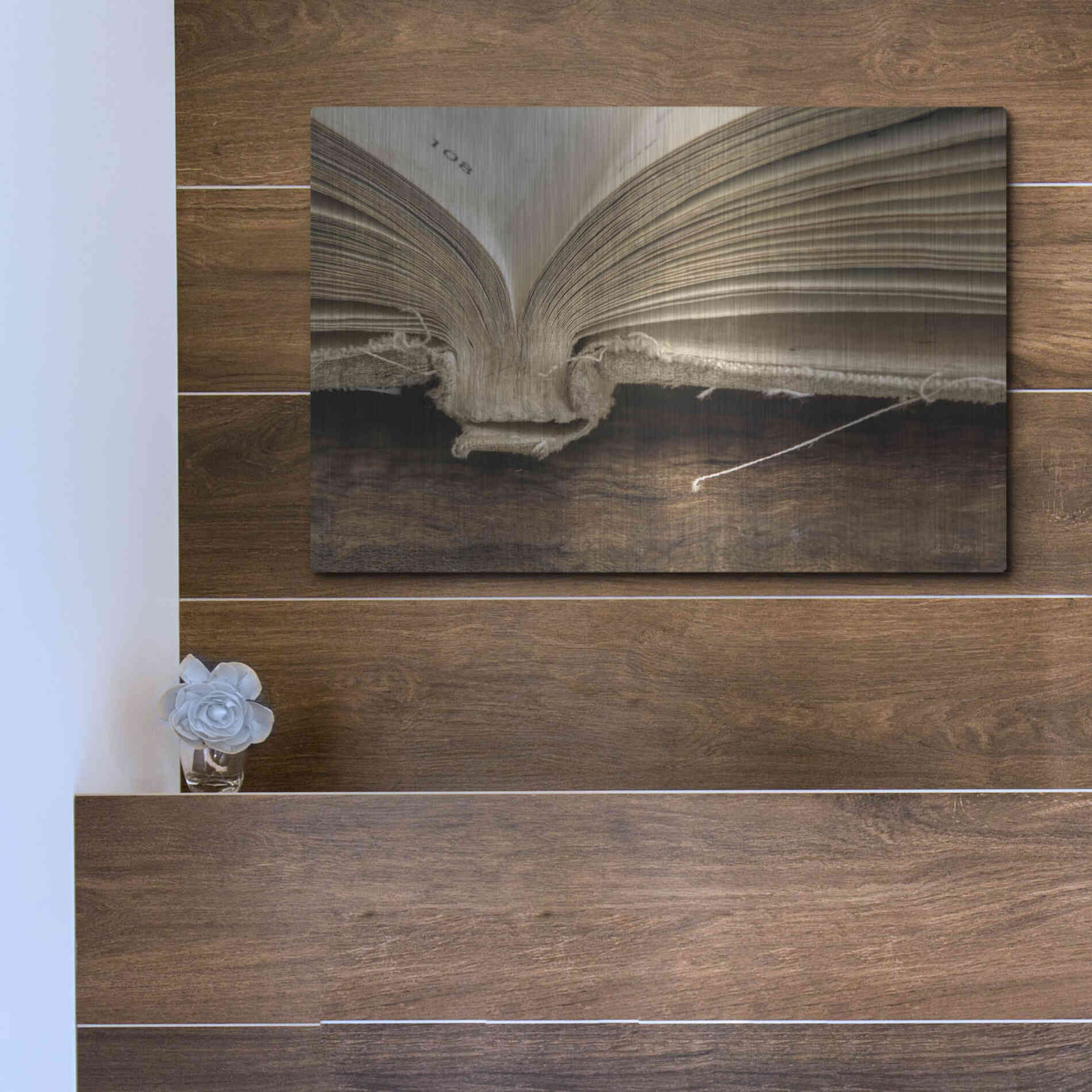Luxe Metal Art 'Page 108' by Lori Deiter, Metal Wall Art,16x12
