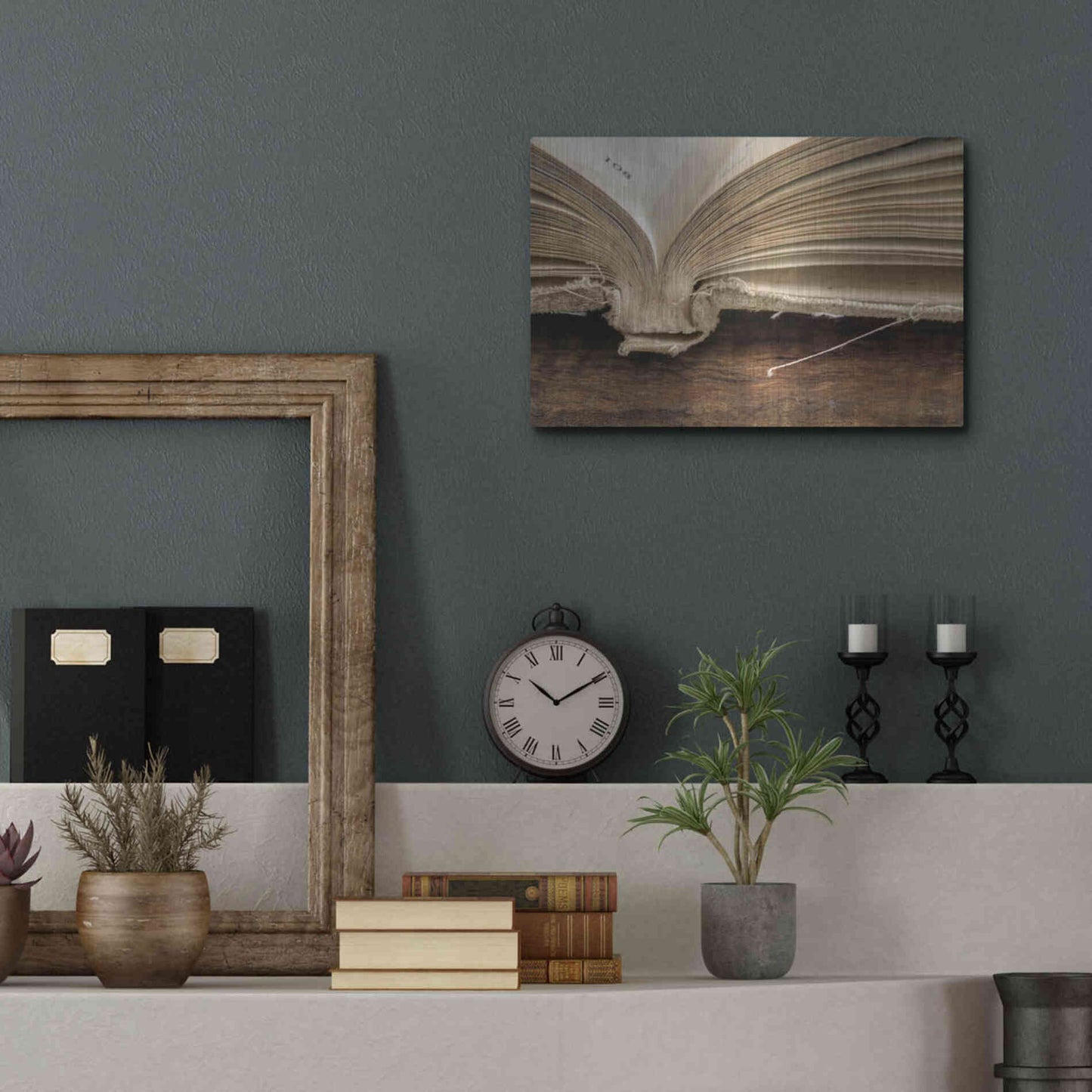 Luxe Metal Art 'Page 108' by Lori Deiter, Metal Wall Art,16x12
