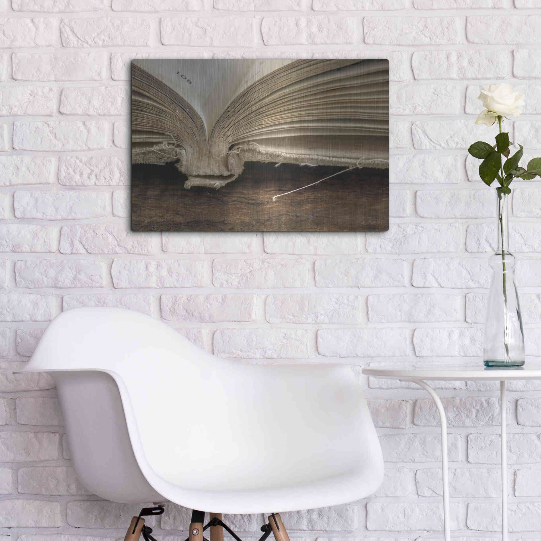 Luxe Metal Art 'Page 108' by Lori Deiter, Metal Wall Art,24x16