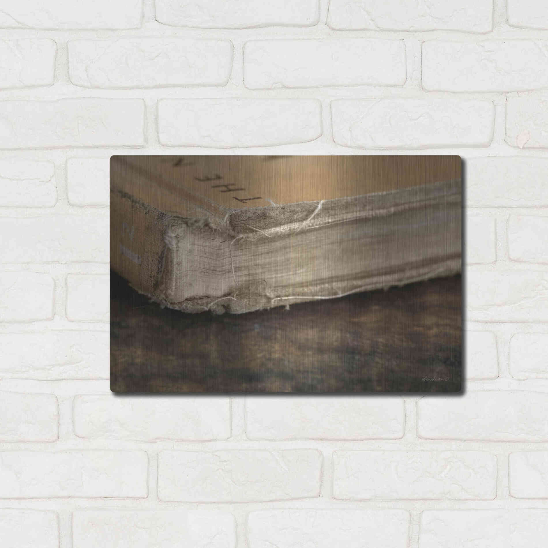 Luxe Metal Art 'Well Read' by Lori Deiter, Metal Wall Art,16x12