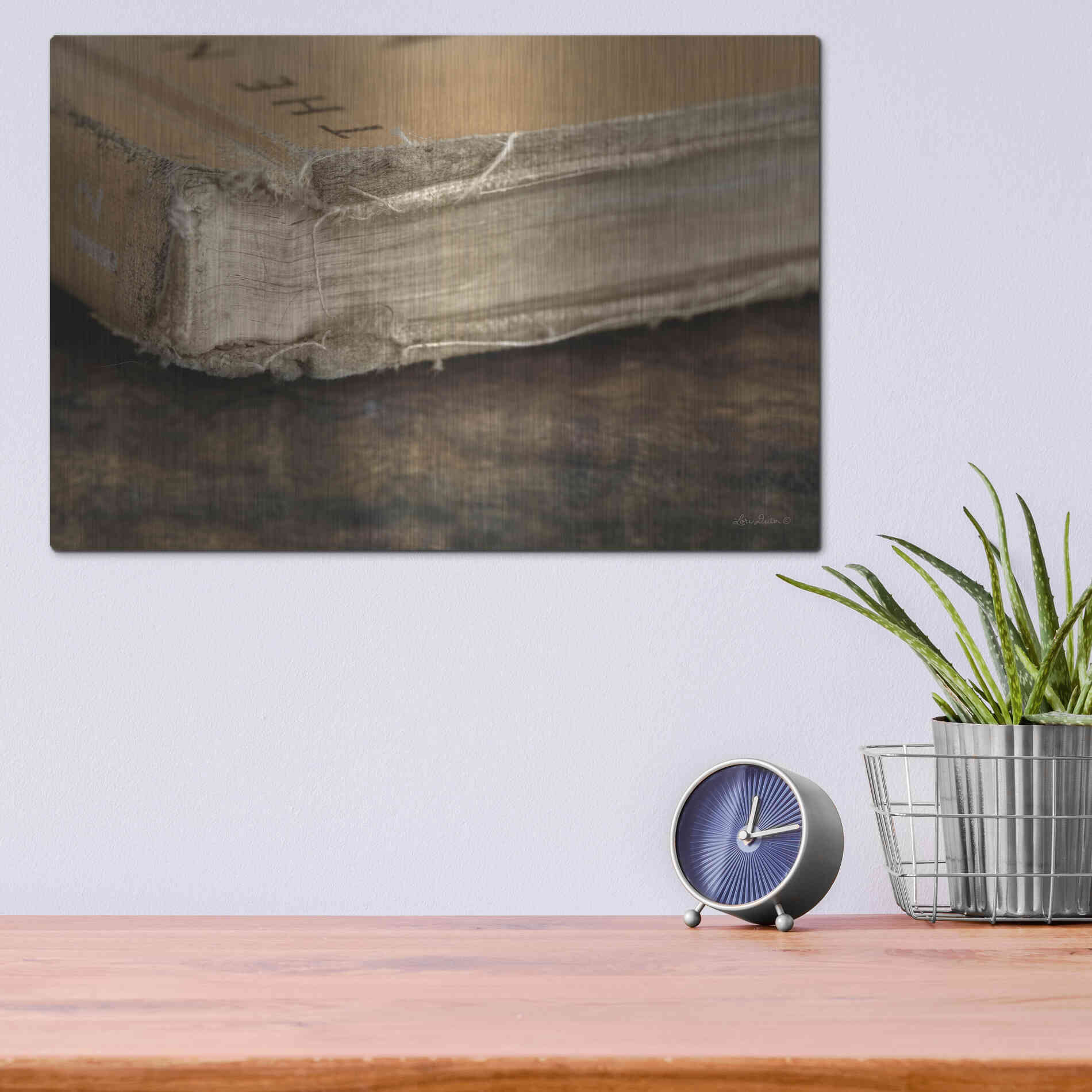 Luxe Metal Art 'Well Read' by Lori Deiter, Metal Wall Art,16x12