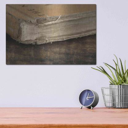 Luxe Metal Art 'Well Read' by Lori Deiter, Metal Wall Art,16x12
