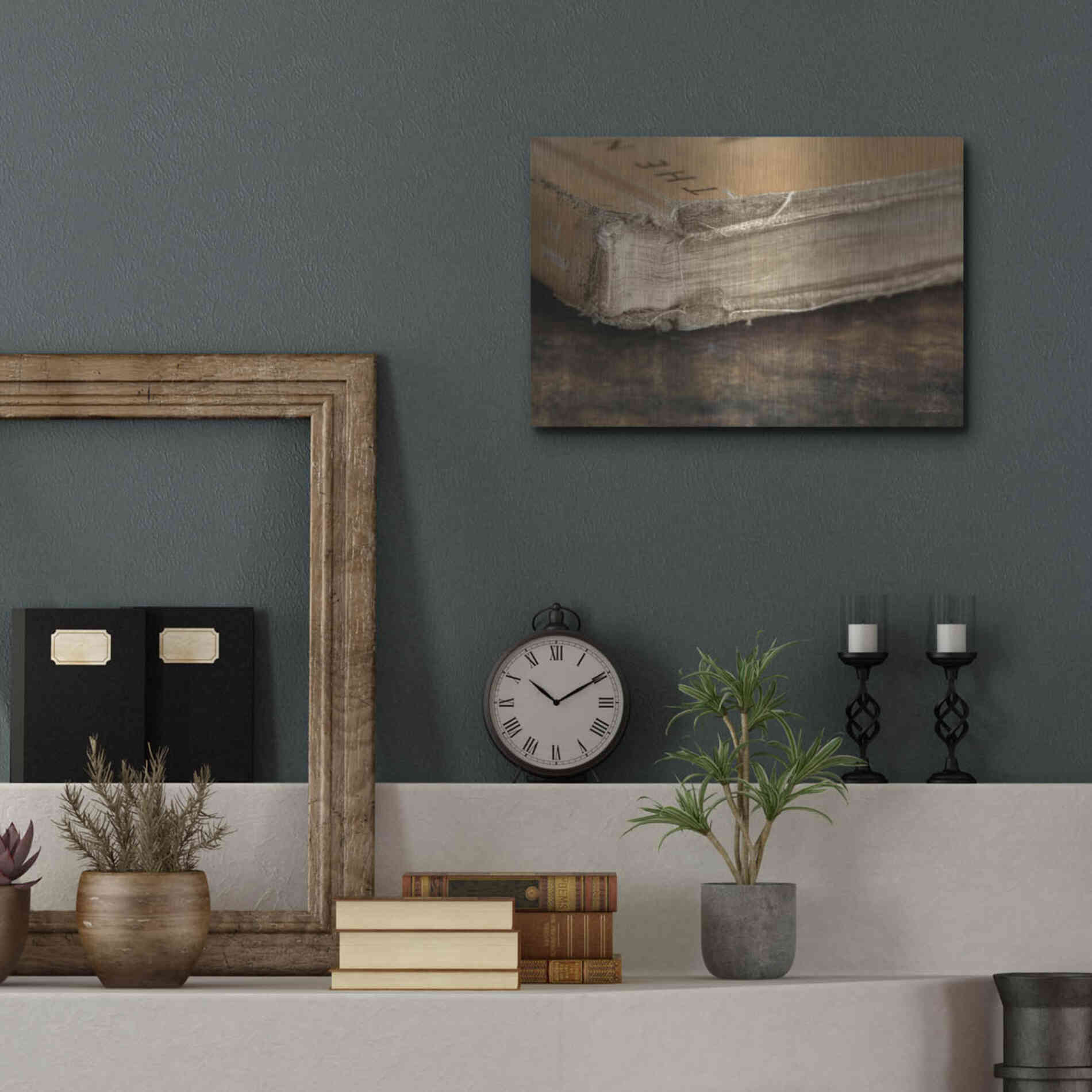 Luxe Metal Art 'Well Read' by Lori Deiter, Metal Wall Art,16x12