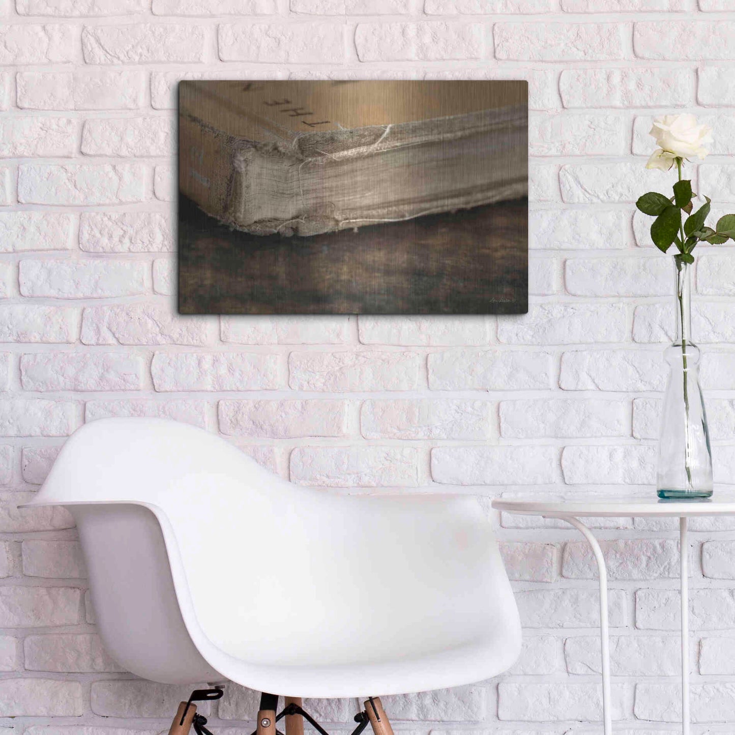 Luxe Metal Art 'Well Read' by Lori Deiter, Metal Wall Art,24x16