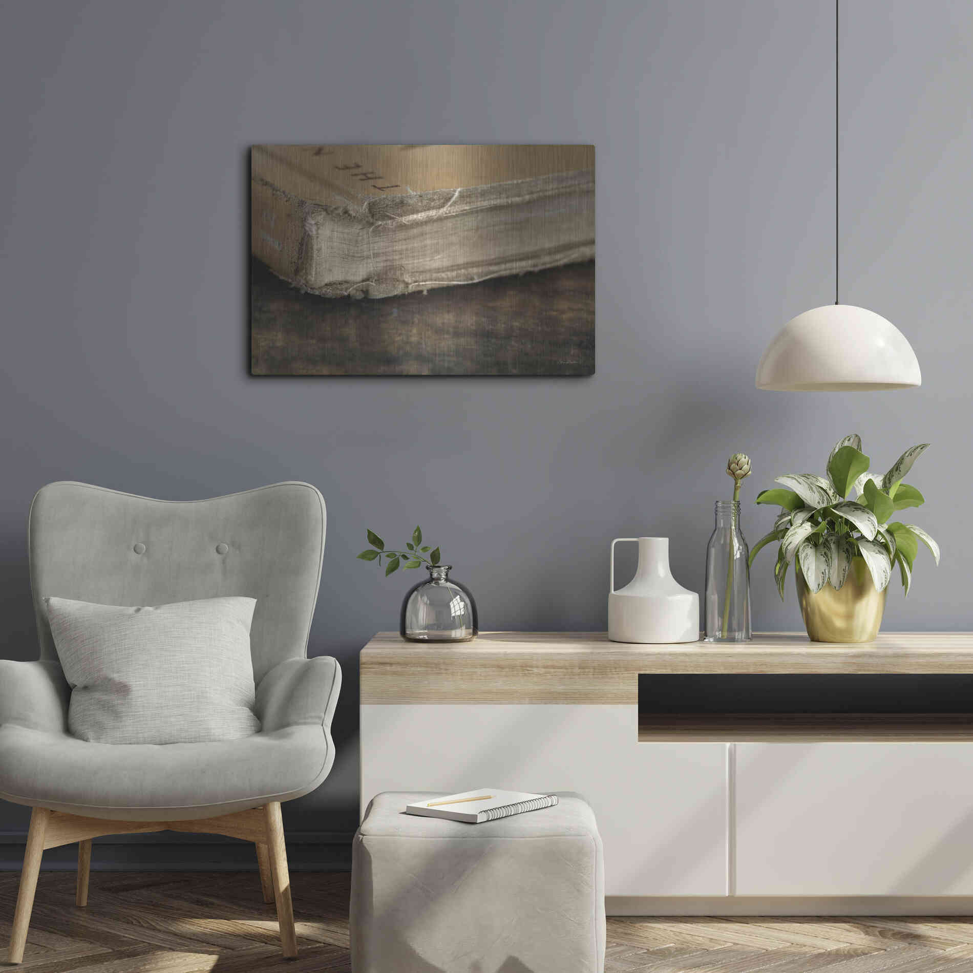 Luxe Metal Art 'Well Read' by Lori Deiter, Metal Wall Art,24x16