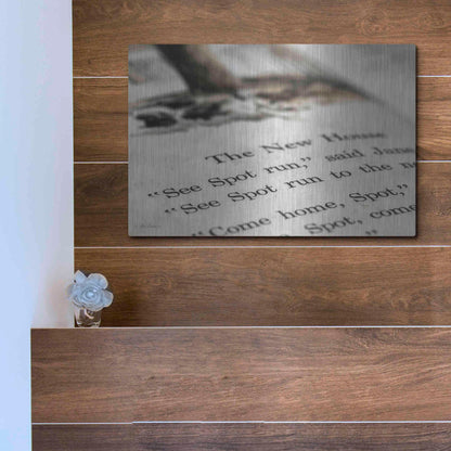 Luxe Metal Art 'See Spot Run' by Lori Deiter, Metal Wall Art,16x12