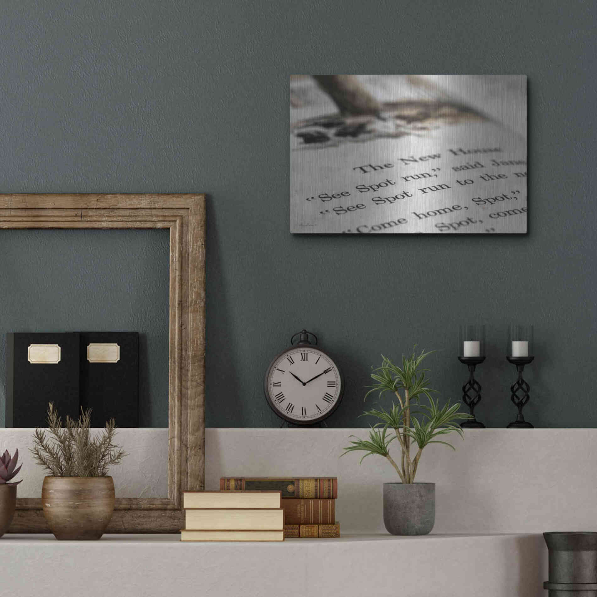 Luxe Metal Art 'See Spot Run' by Lori Deiter, Metal Wall Art,16x12