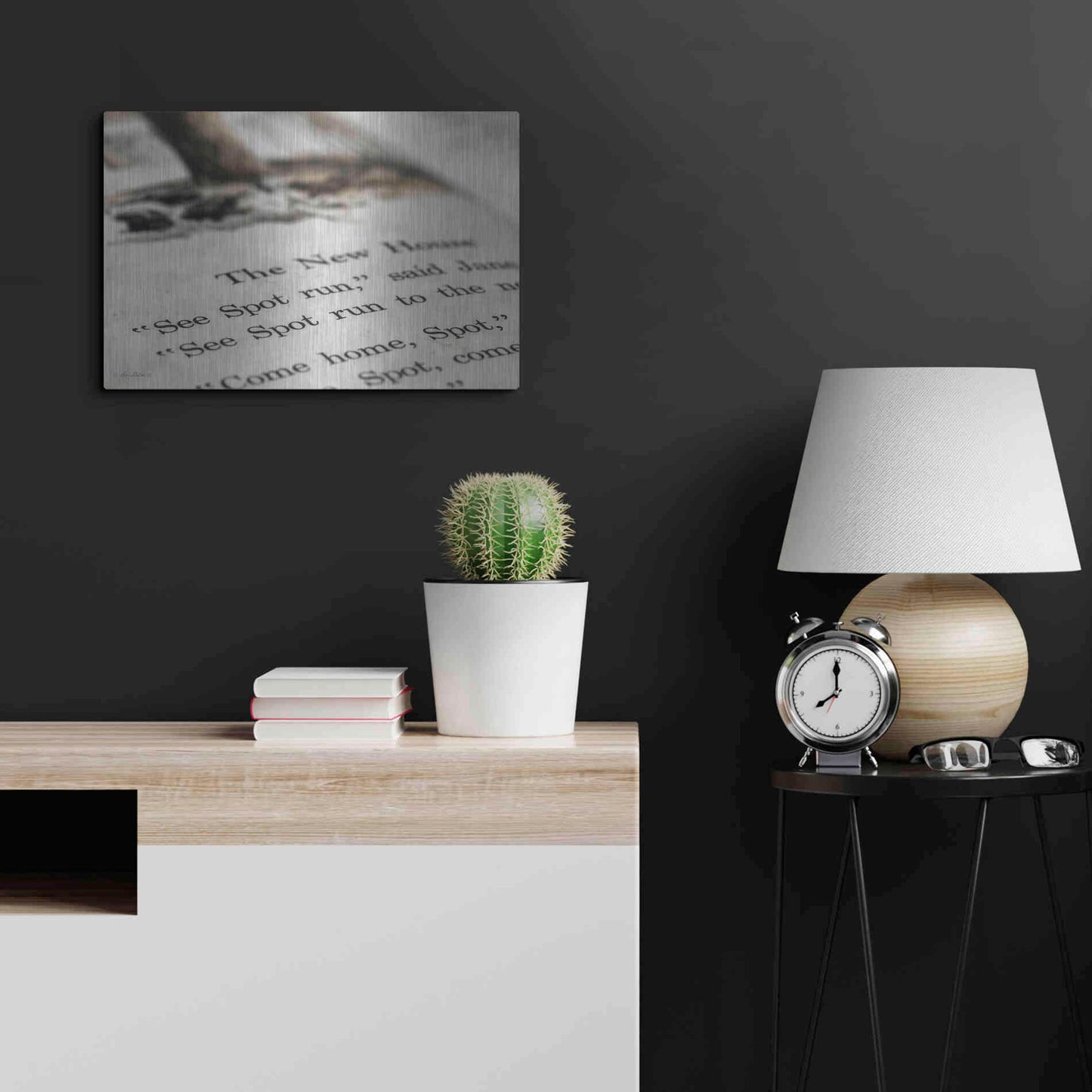 Luxe Metal Art 'See Spot Run' by Lori Deiter, Metal Wall Art,24x16