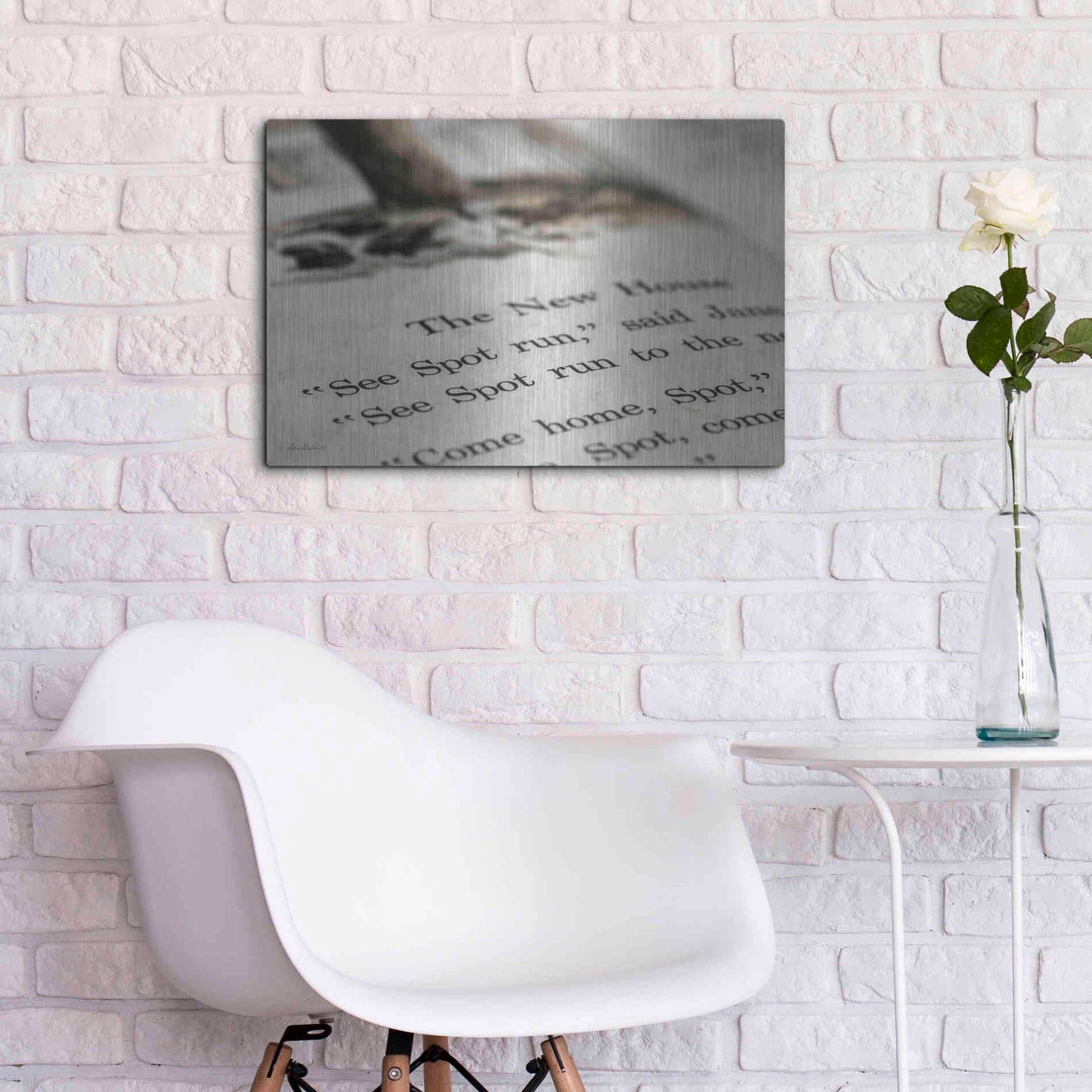 Luxe Metal Art 'See Spot Run' by Lori Deiter, Metal Wall Art,24x16