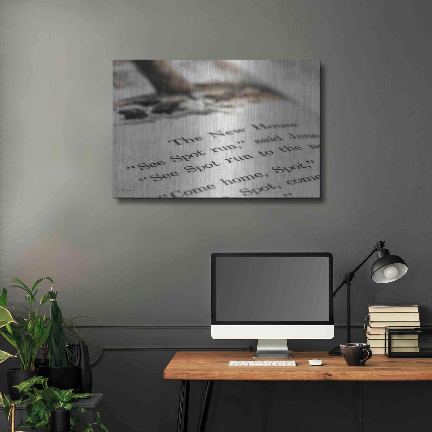 Luxe Metal Art 'See Spot Run' by Lori Deiter, Metal Wall Art,36x24