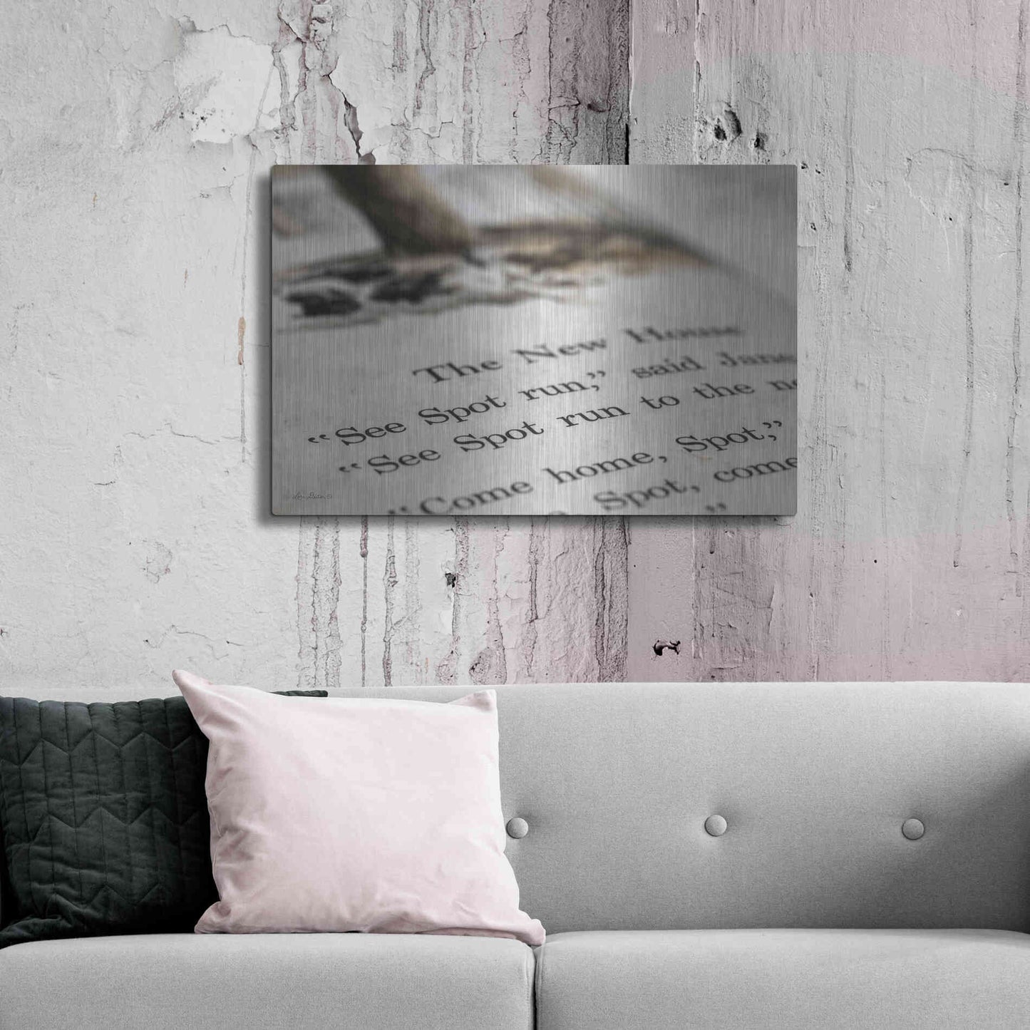 Luxe Metal Art 'See Spot Run' by Lori Deiter, Metal Wall Art,36x24