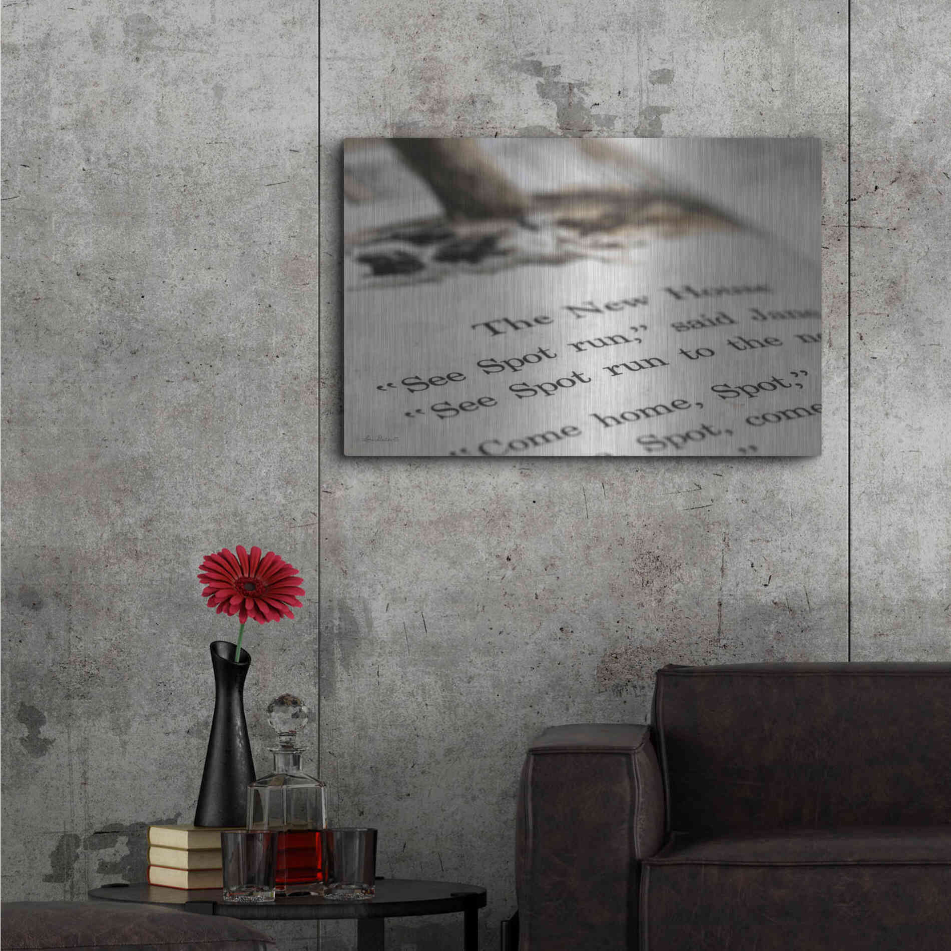 Luxe Metal Art 'See Spot Run' by Lori Deiter, Metal Wall Art,36x24