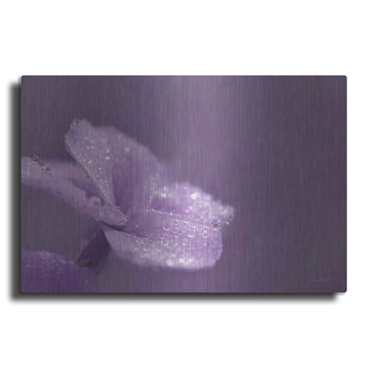 Luxe Metal Art 'Purple Dew' by Lori Deiter, Metal Wall Art