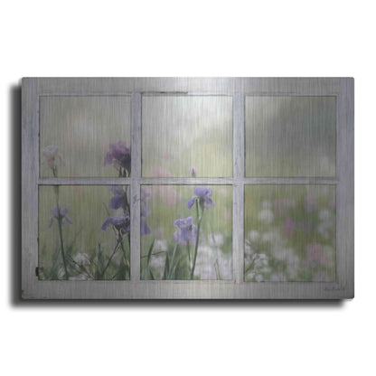 Luxe Metal Art 'Framed Flowers' by Lori Deiter, Metal Wall Art