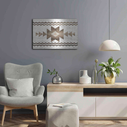 Luxe Metal Art 'Southwest Wood I' by Lori Deiter, Metal Wall Art,24x16