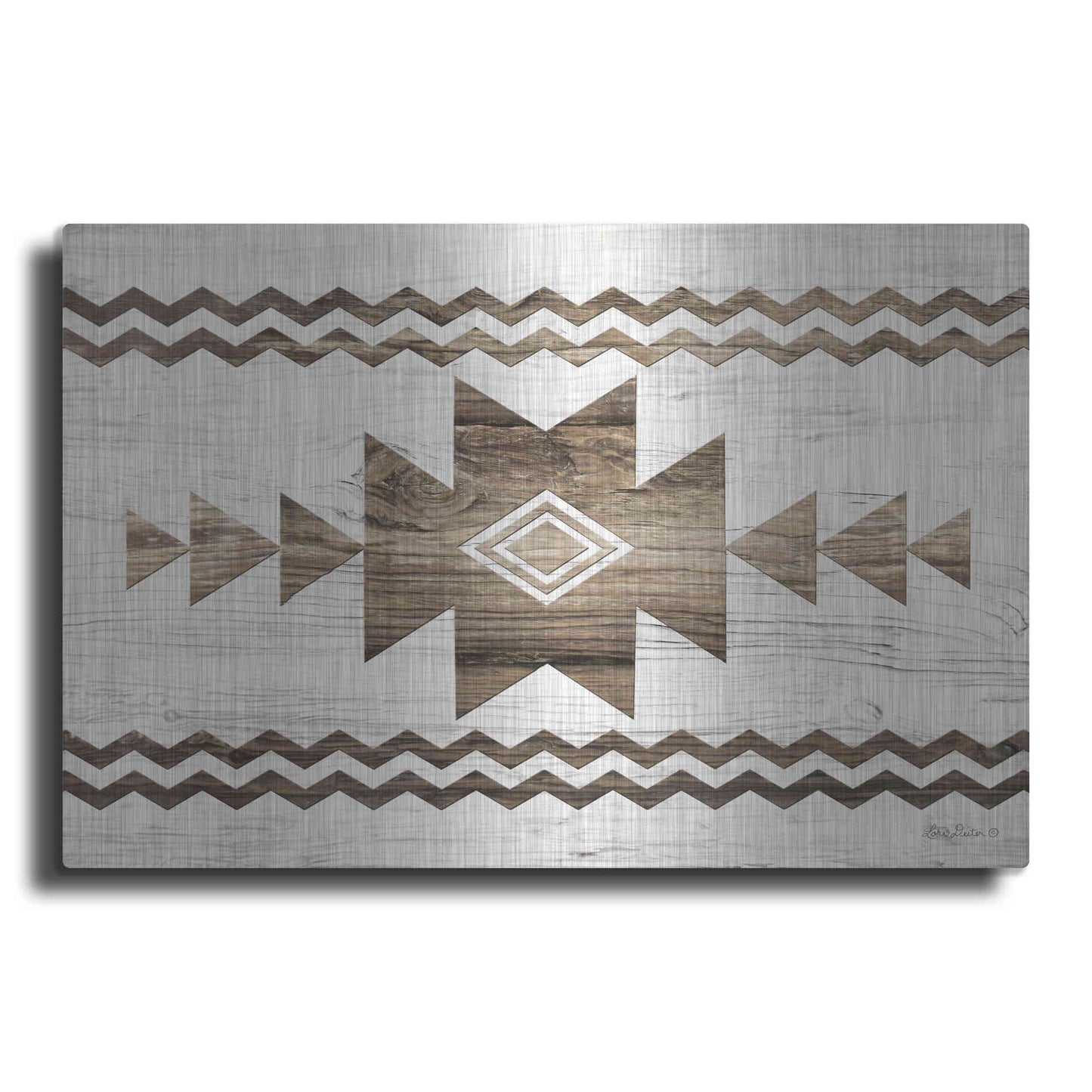 Luxe Metal Art 'Southwest Wood I' by Lori Deiter, Metal Wall Art