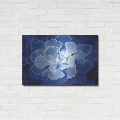 Luxe Metal Art 'Blue Succulent I' by Lori Deiter, Metal Wall Art,36x24