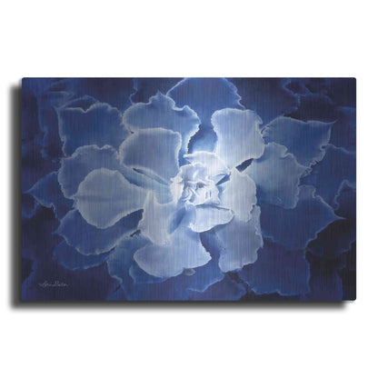 Luxe Metal Art 'Blue Succulent I' by Lori Deiter, Metal Wall Art
