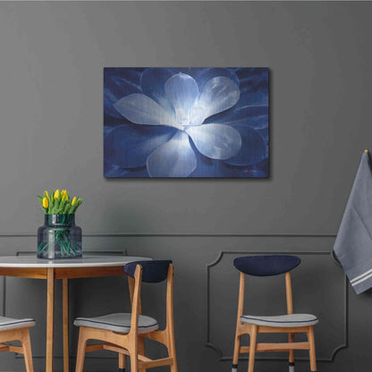 Luxe Metal Art 'Blue Succulent II' by Lori Deiter, Metal Wall Art,36x24