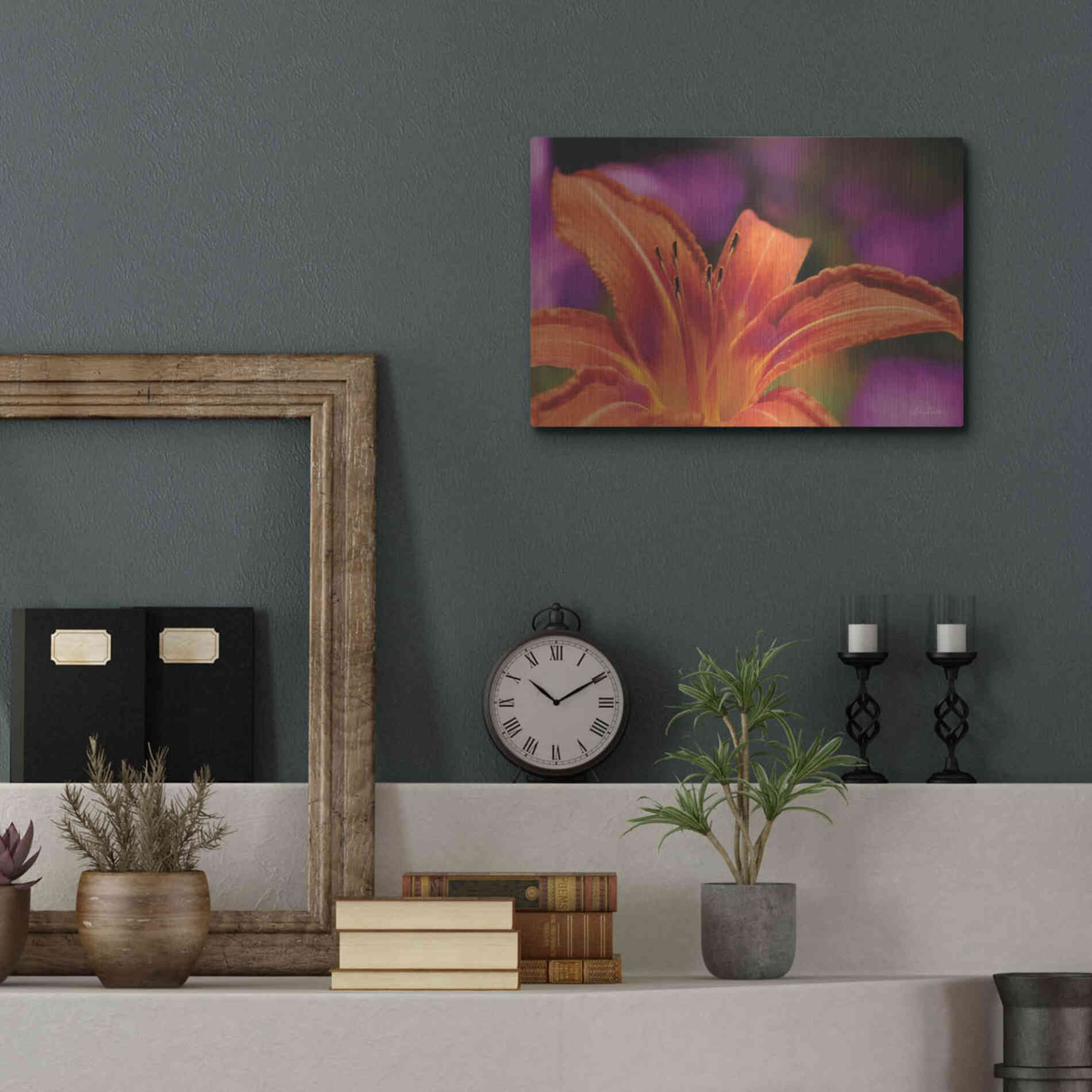 Luxe Metal Art 'Floral Pop V' by Lori Deiter, Metal Wall Art,16x12
