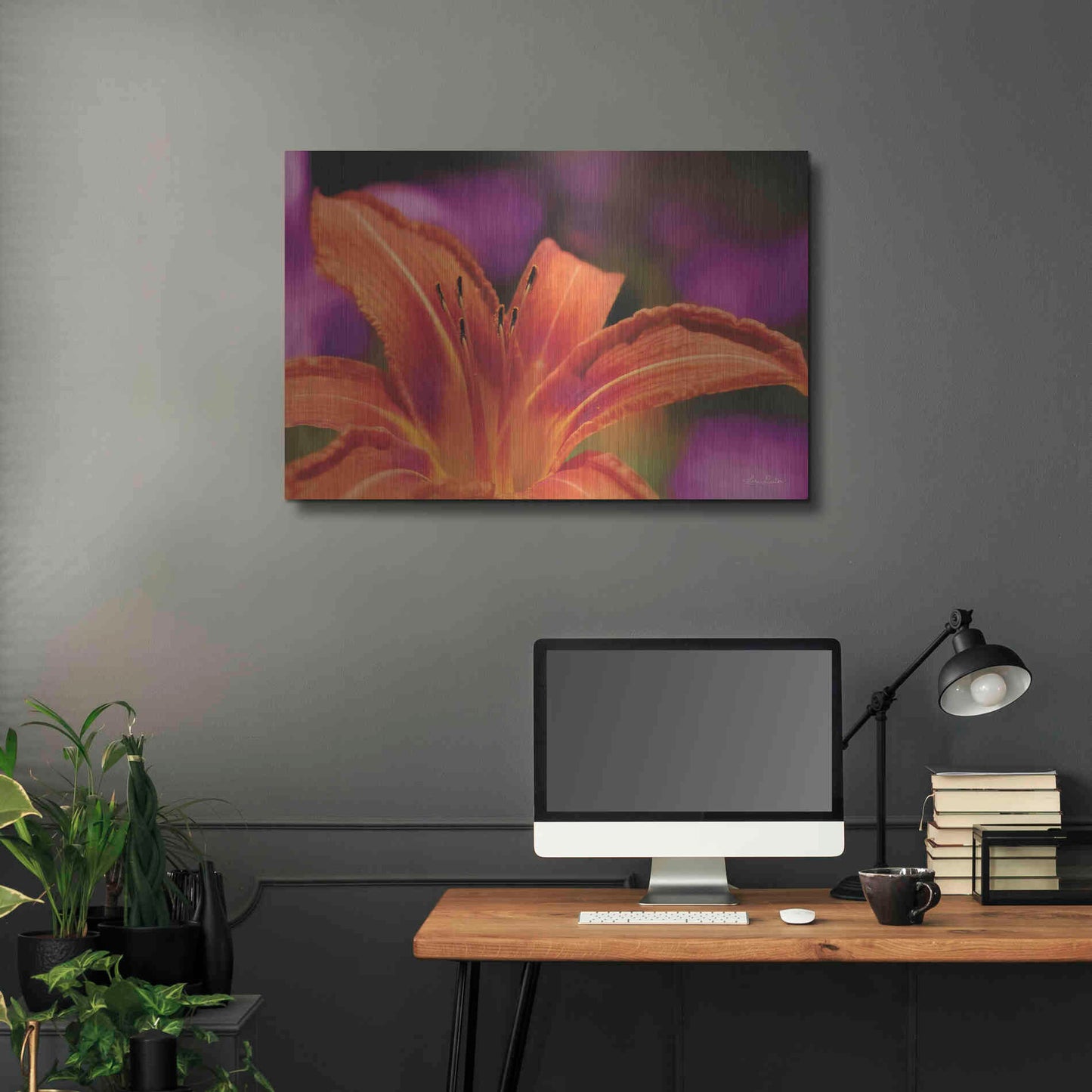 Luxe Metal Art 'Floral Pop V' by Lori Deiter, Metal Wall Art,36x24