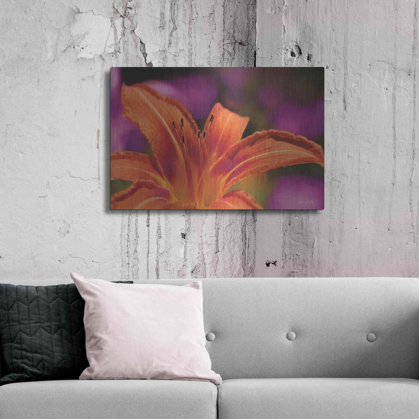 Luxe Metal Art 'Floral Pop V' by Lori Deiter, Metal Wall Art,36x24